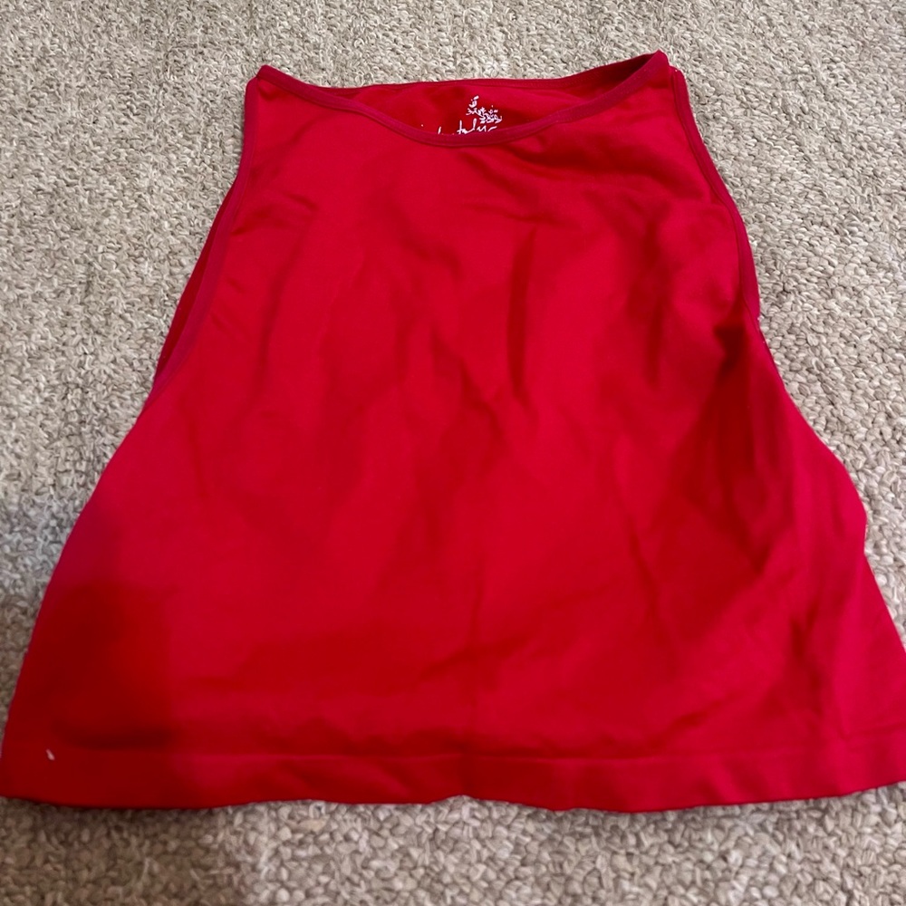 Red Free People Tank